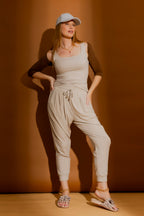 Putty Tencel Slouch Pant