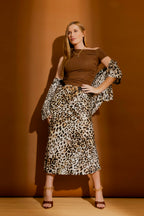 Cocoa Tencel Drape Top