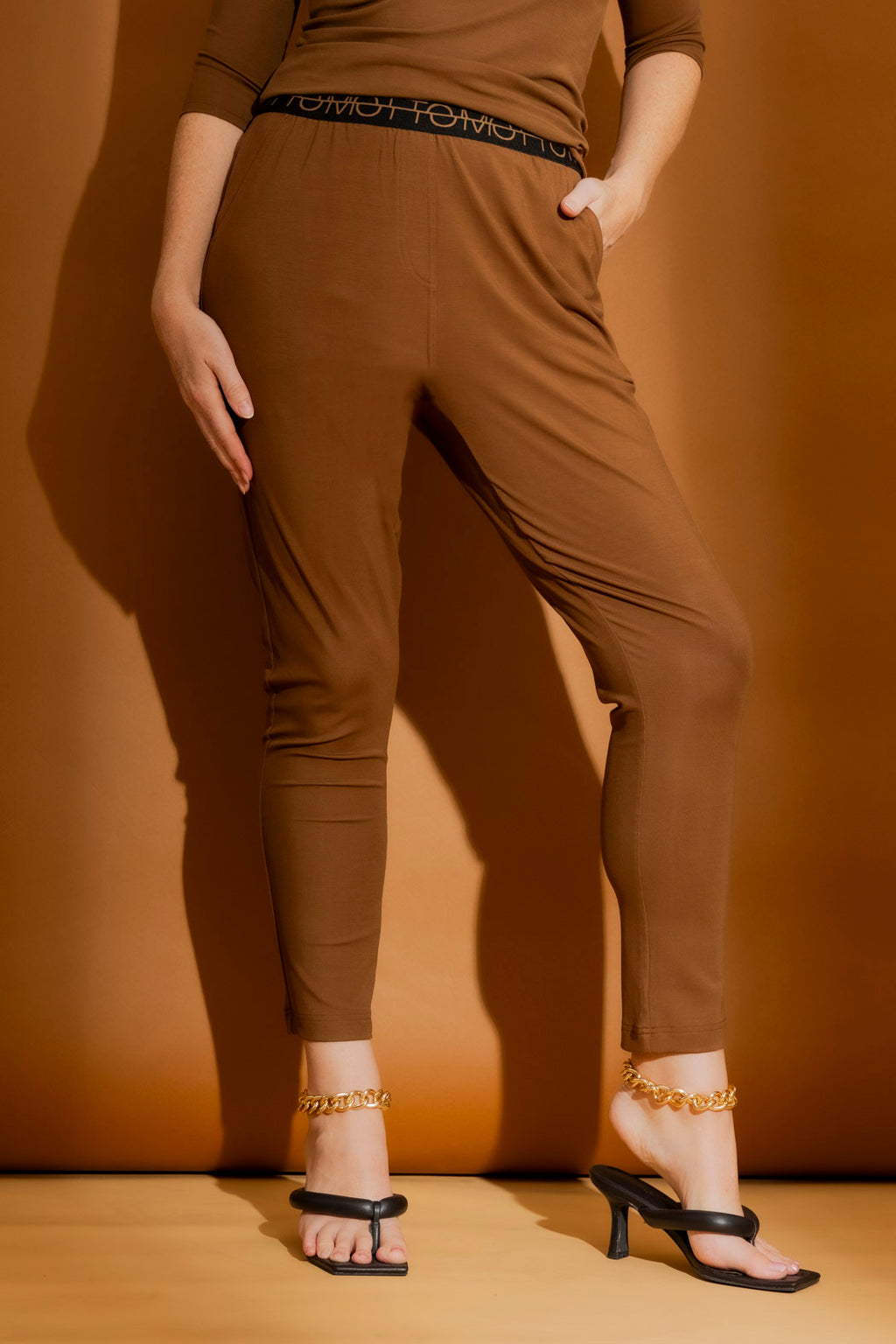 Cocoa Tencel Pull On Pant