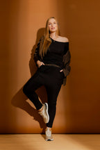 Black Tencel Pull On Pant