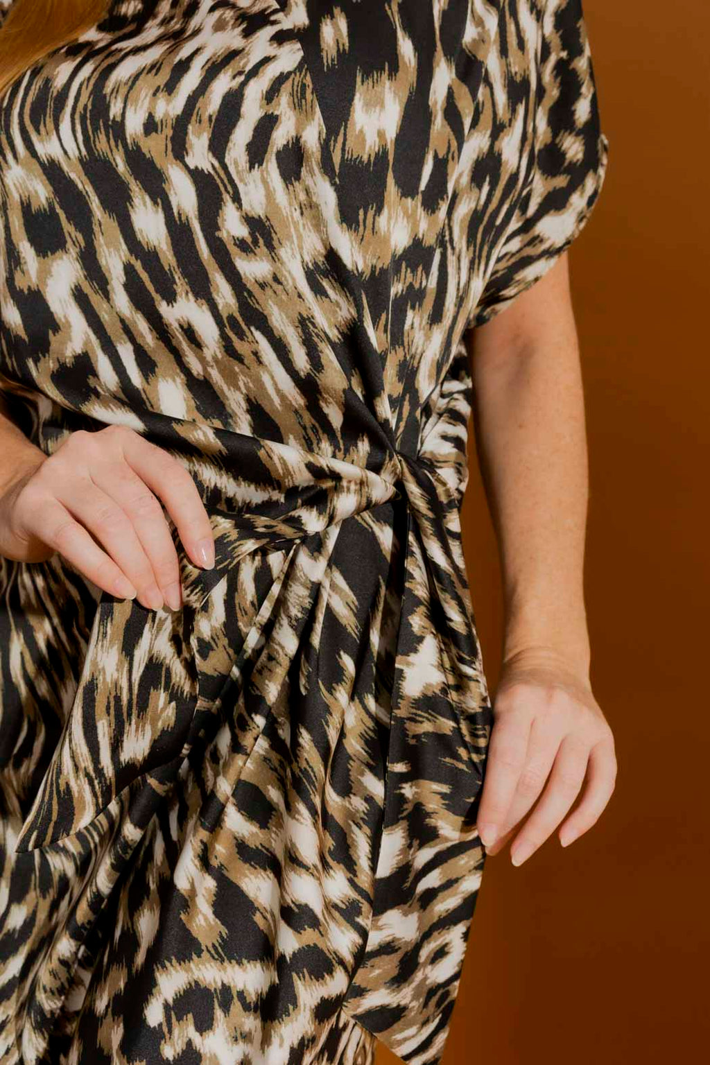 Black Animal Silky Harlow Dress Black Animal