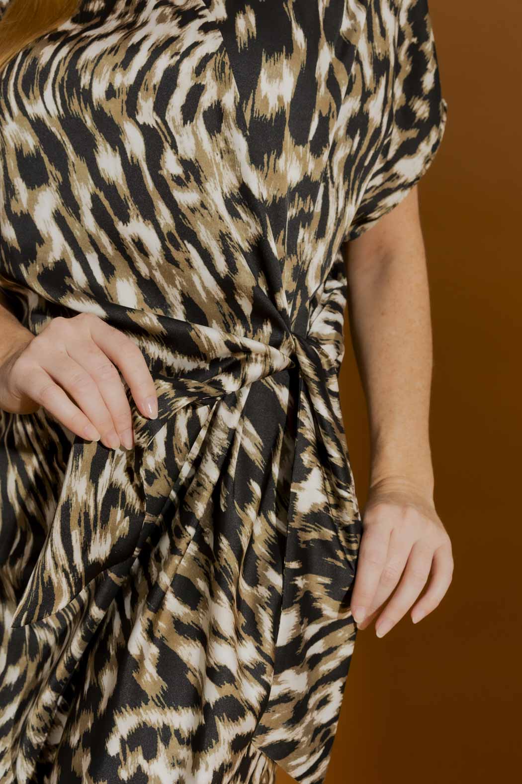 Black Animal Silky Harlow Dress Black Animal