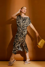 Black Animal Silky Harlow Dress Black Animal