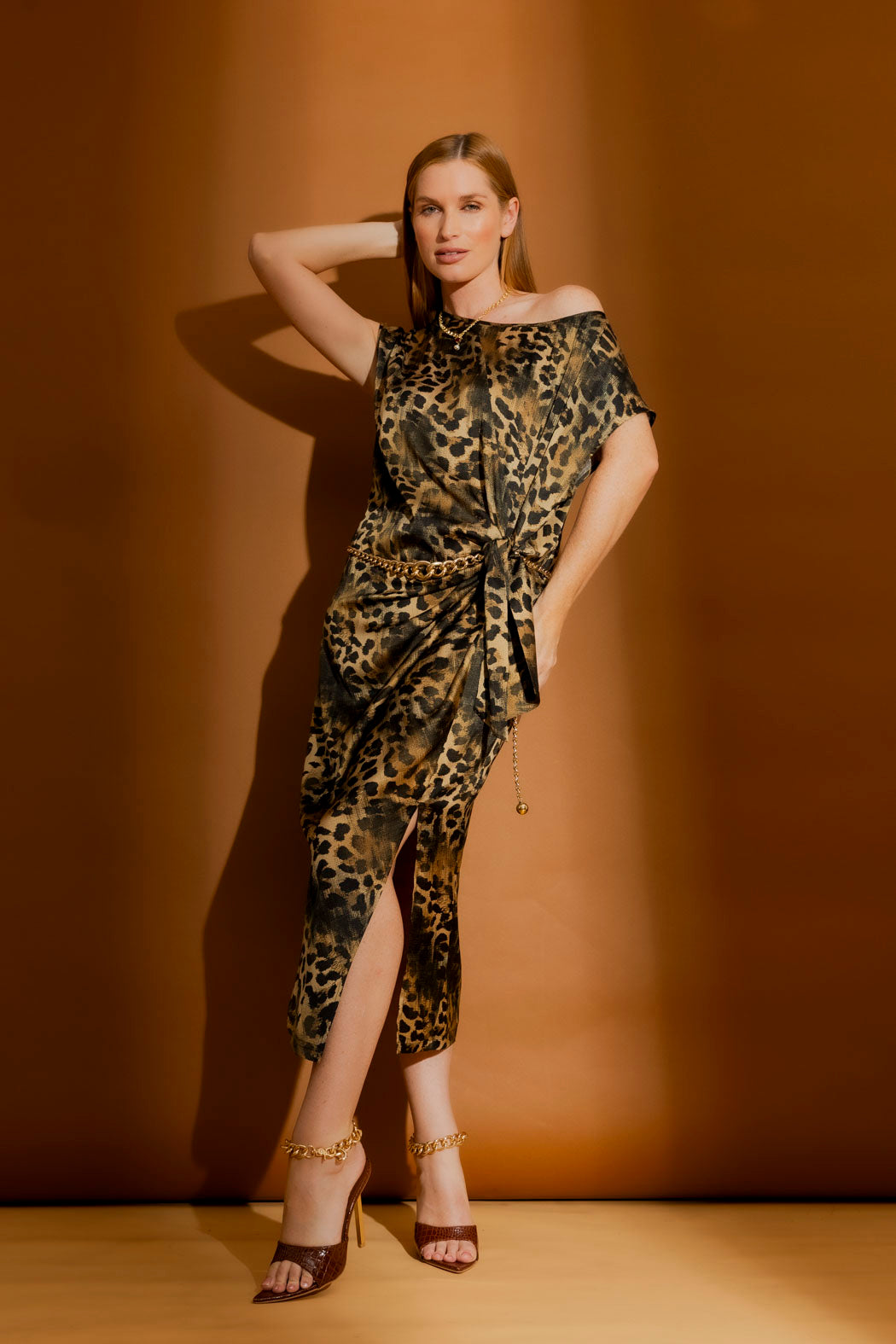 Leopard Silky Harlow Dress