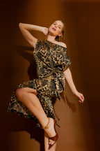 Leopard Silky Harlow Dress