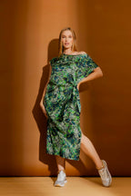Green Snake Silky Harlow Dress Green Snake