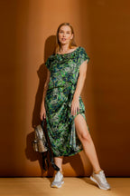 Green Snake Silky Harlow Dress Green Snake