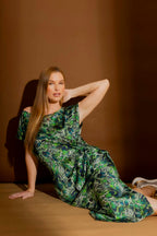 Green Snake Silky Harlow Dress Green Snake