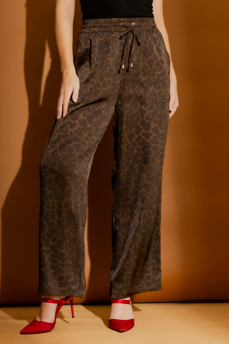 Brown Animal Pull On Pant Brown Animal
