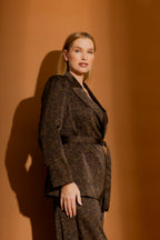 Brown Animal Soft Blazer Brown Animal
