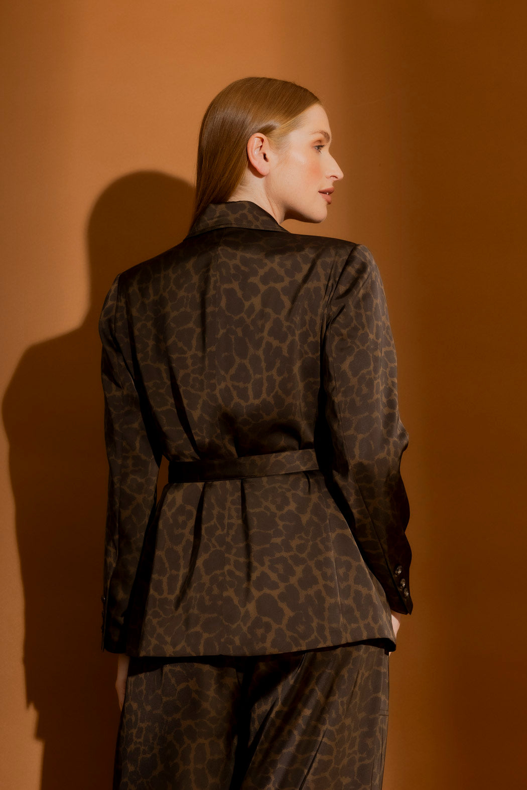 Brown Animal Soft Blazer Brown Animal