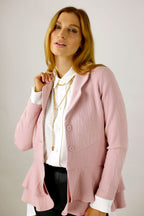 Pink Jacquard Frilly Jacket - FINAL SALE