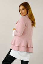 Pink Jacquard Frilly Jacket - FINAL SALE