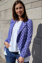 Purple Rosetta Puff Blazer - FINAL SALE