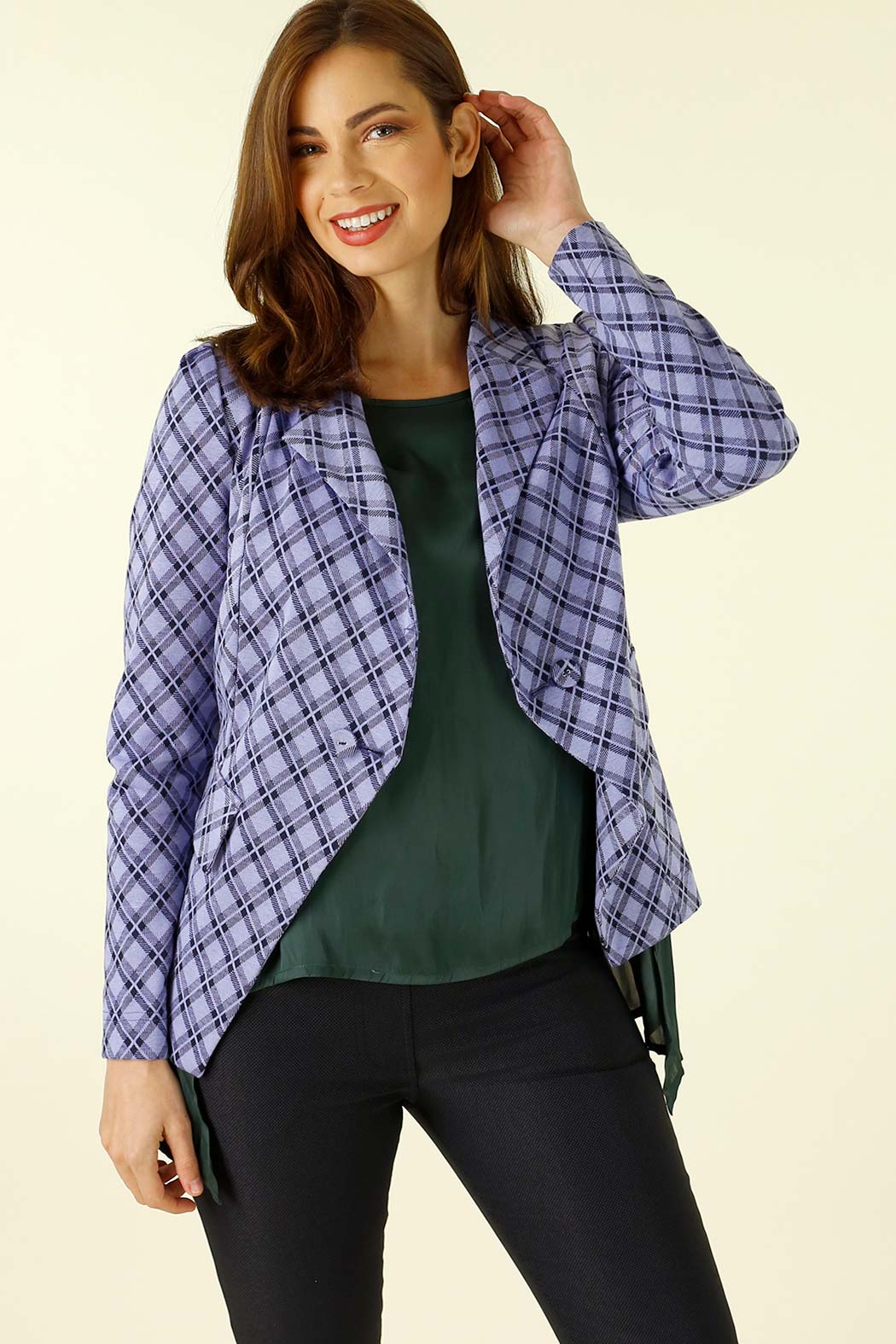 Purple Rosetta Puff Blazer - FINAL SALE