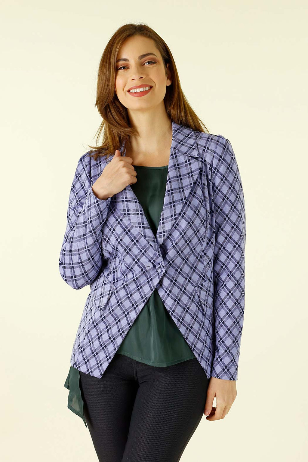 Purple Rosetta Puff Blazer - FINAL SALE