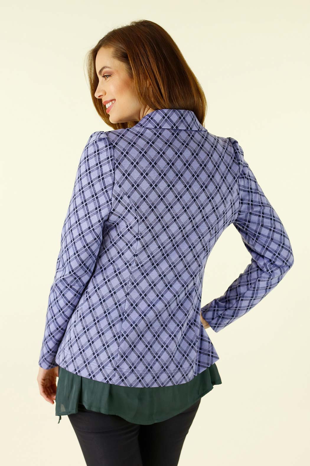 Purple Rosetta Puff Blazer - FINAL SALE