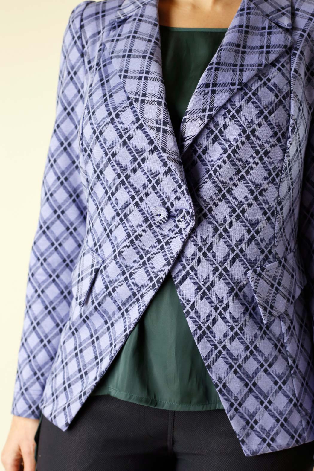 Purple Rosetta Puff Blazer - FINAL SALE
