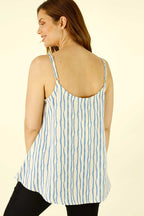 Blue Stripe Silky Barcelona Cami - SALE