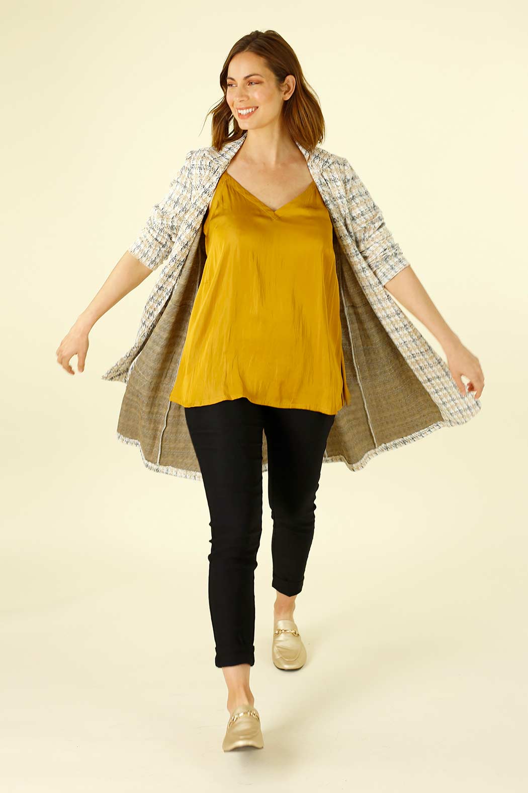 Gold Silky Barcelona Cami - SALE