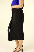 Black Jersey Tie Me Up Skirt - SALE