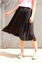 Black Silky Swish Skirt - SALE