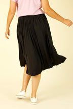 Black Silky Swish Skirt - SALE
