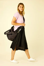 Black Silky Swish Skirt - SALE
