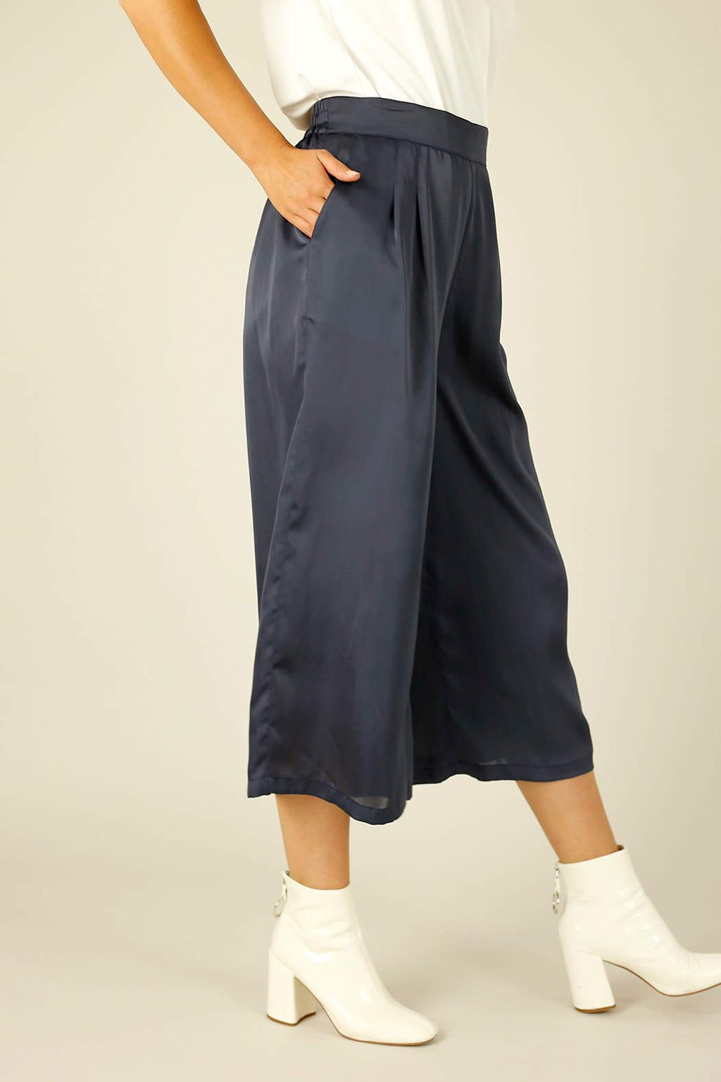 Navy Silky Culotte - SALE