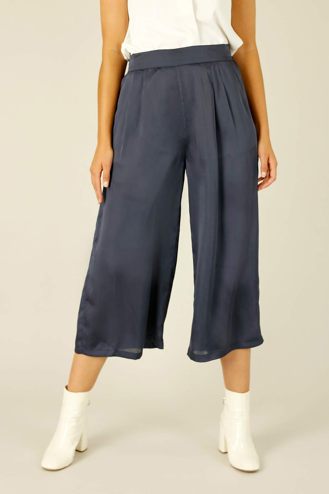 Navy Silky Culotte - SALE