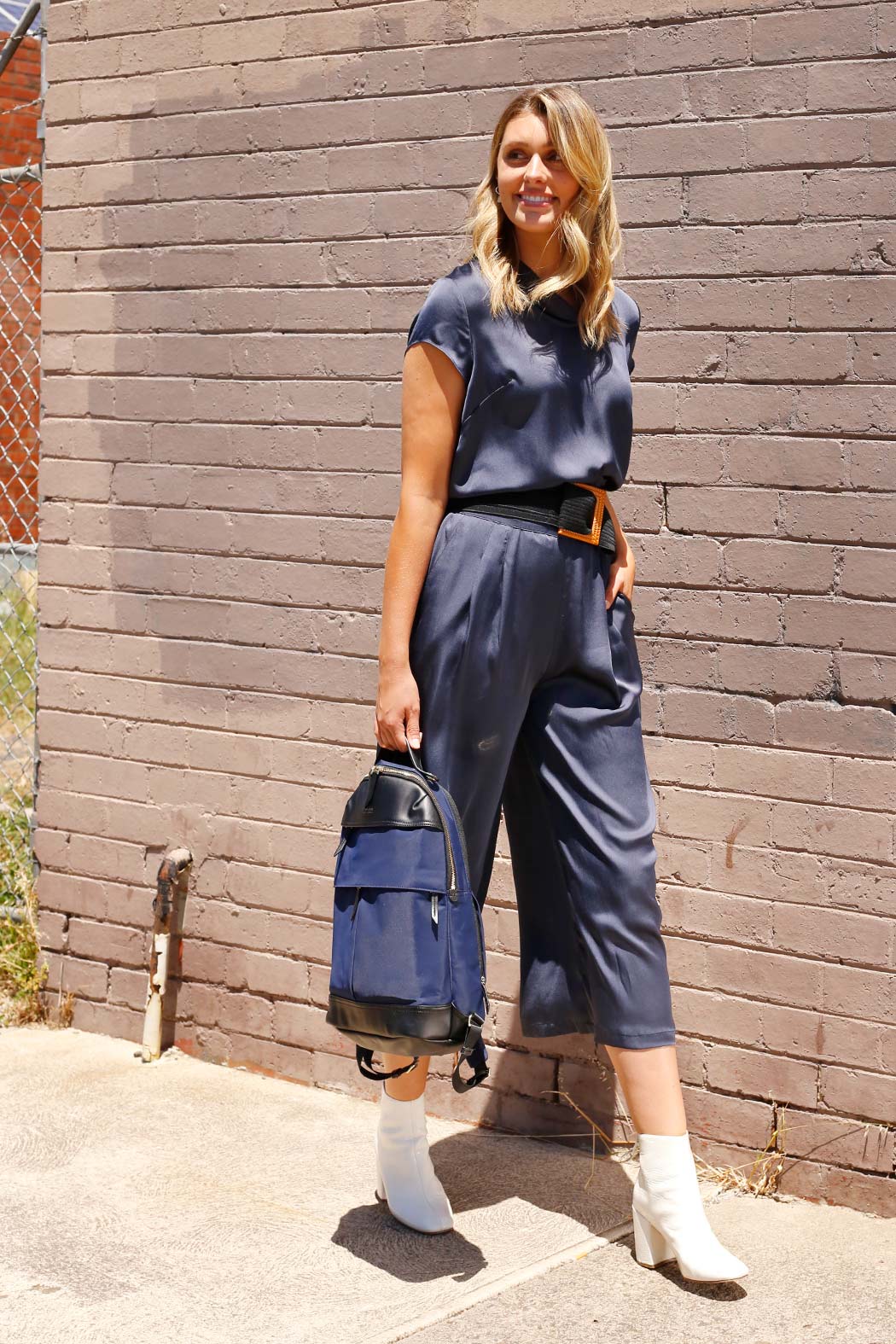 Navy Silky Culotte - SALE