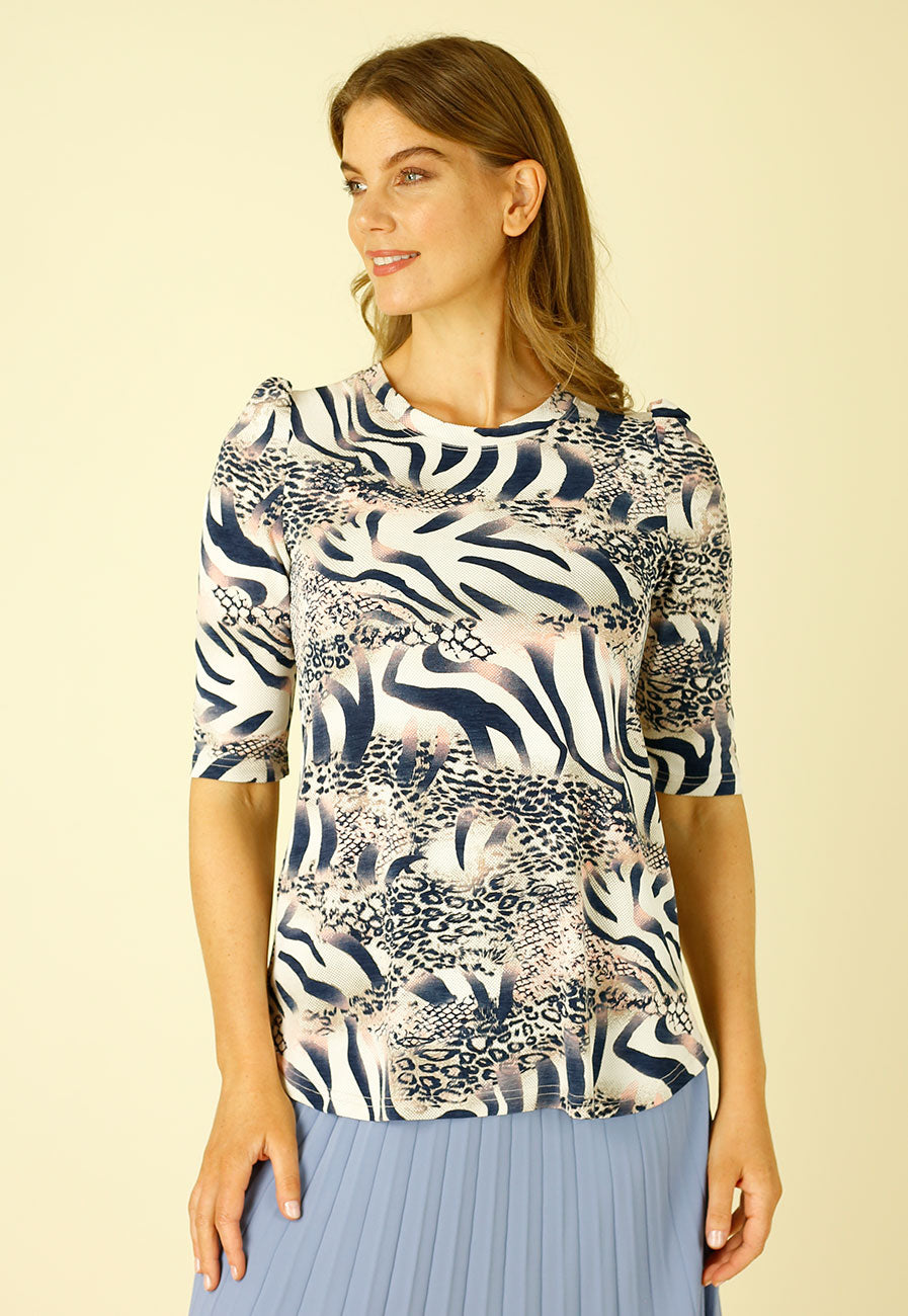 Peach Animal Jersey Pretty Top - SALE