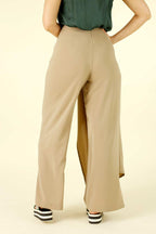 Beige Luxury Side Fold Pant - SALE