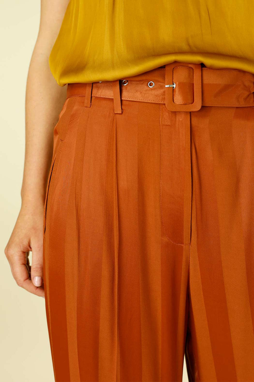 Rust Stripe Baggy Pant - SALE