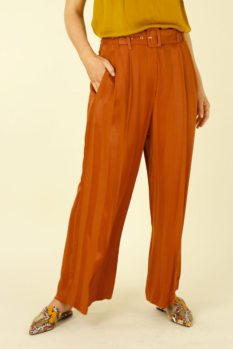 Rust Stripe Baggy Pant - SALE