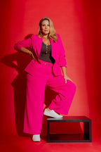 Hot Pink Euro Wide Leg Pant Hot Pink
