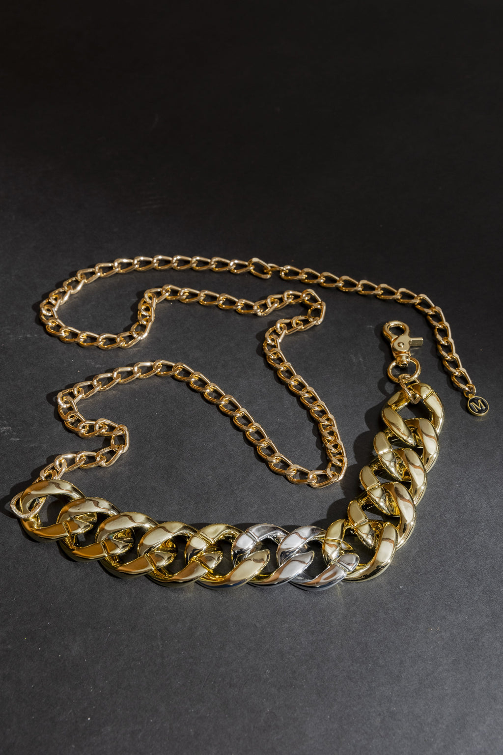 Gold/Silver Resin Chain Belt Gold/Silver O/S