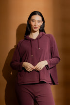 Burgundy Washed Hoodie