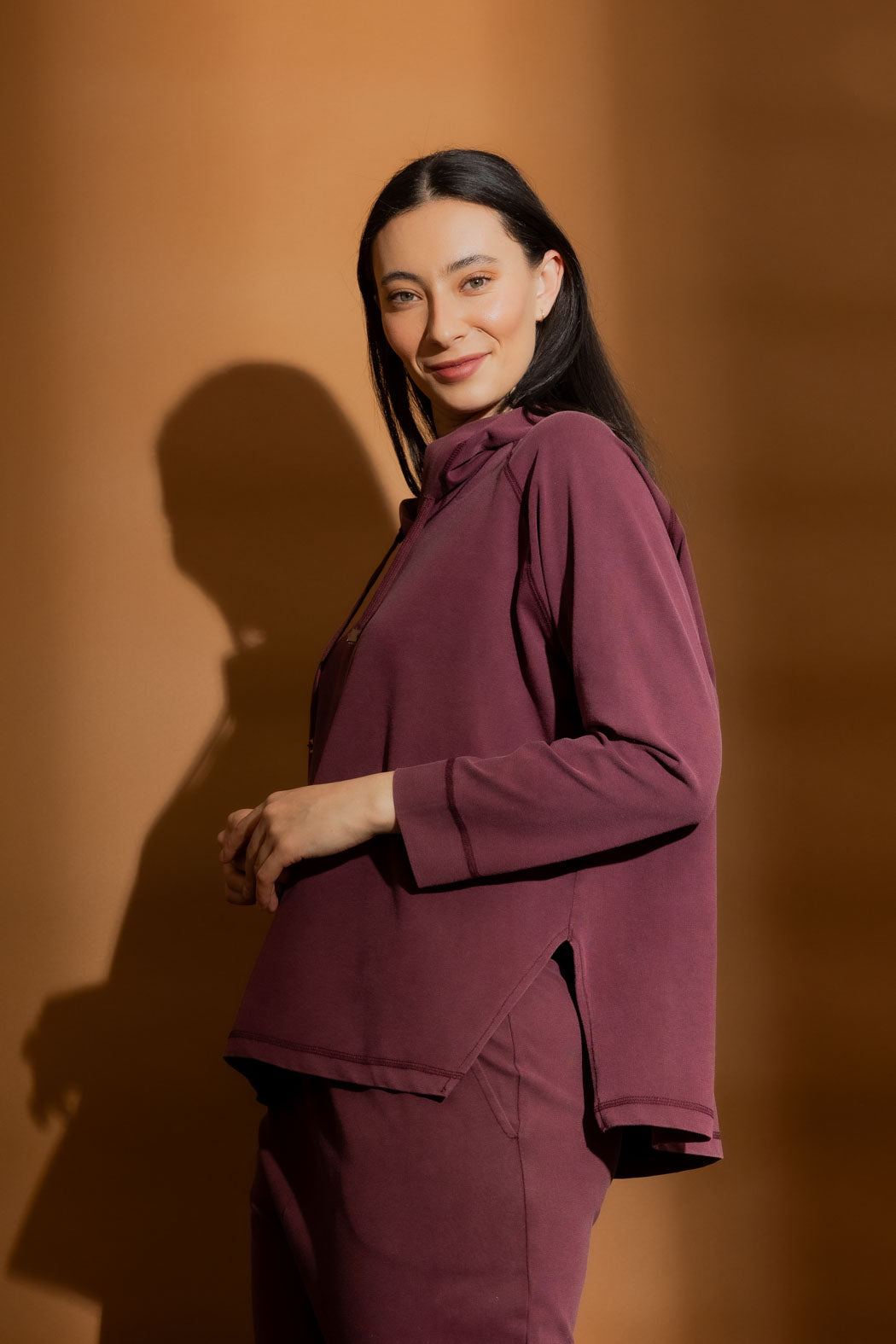 Burgundy Washed Hoodie