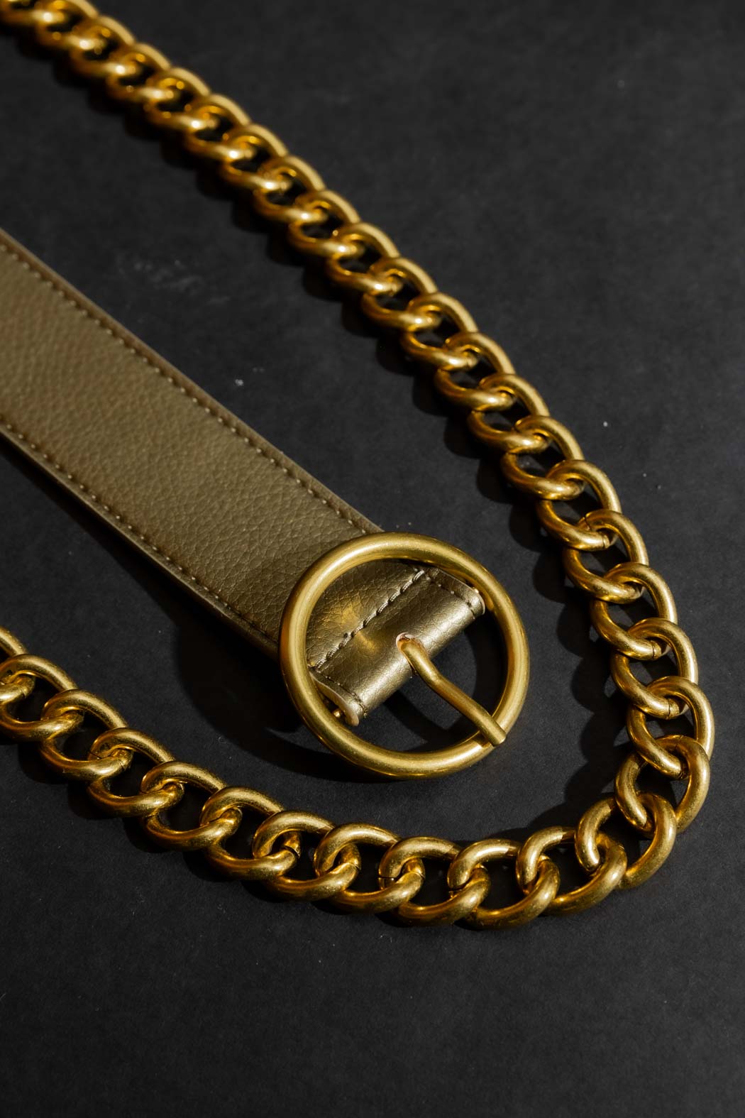 Gold Coin Chain Belt Gold S/M