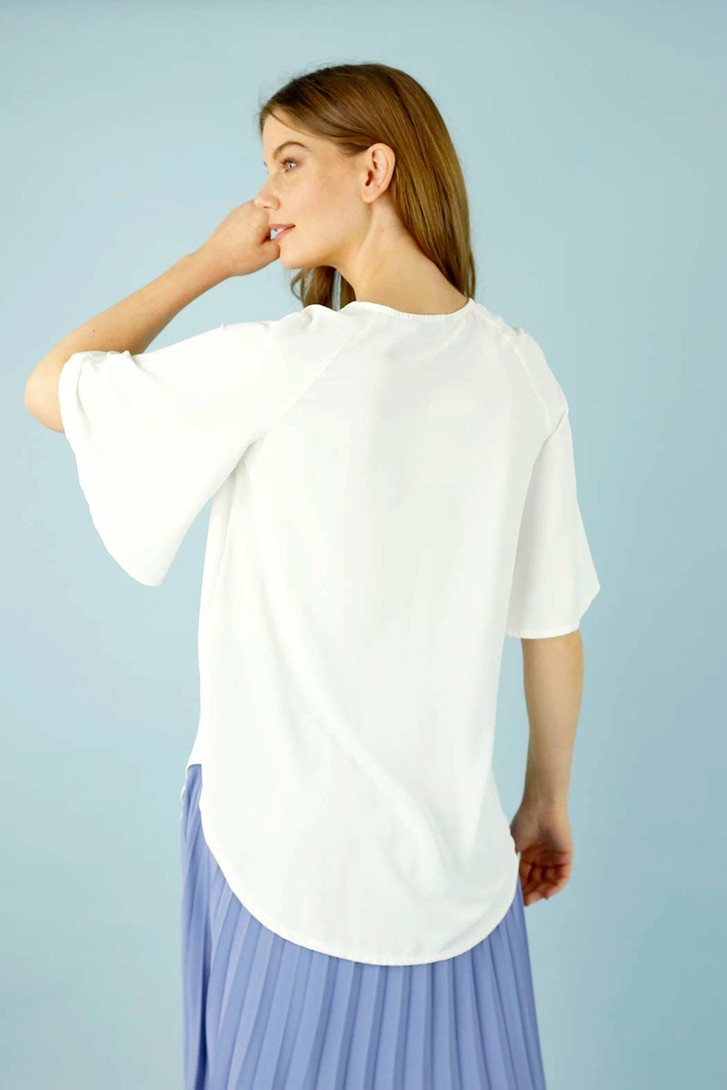 Ivory Soft Touch Bell Sleeve Top - SALE