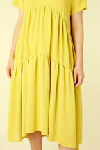 Chartreuse Soft Touch Smock Dress - SALE