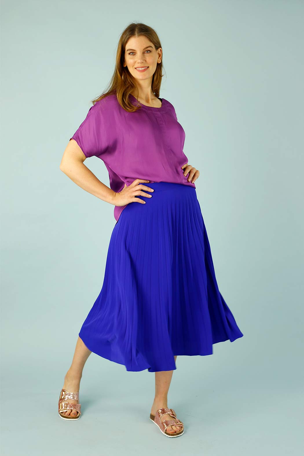 Magenta Silky Tee - SALE