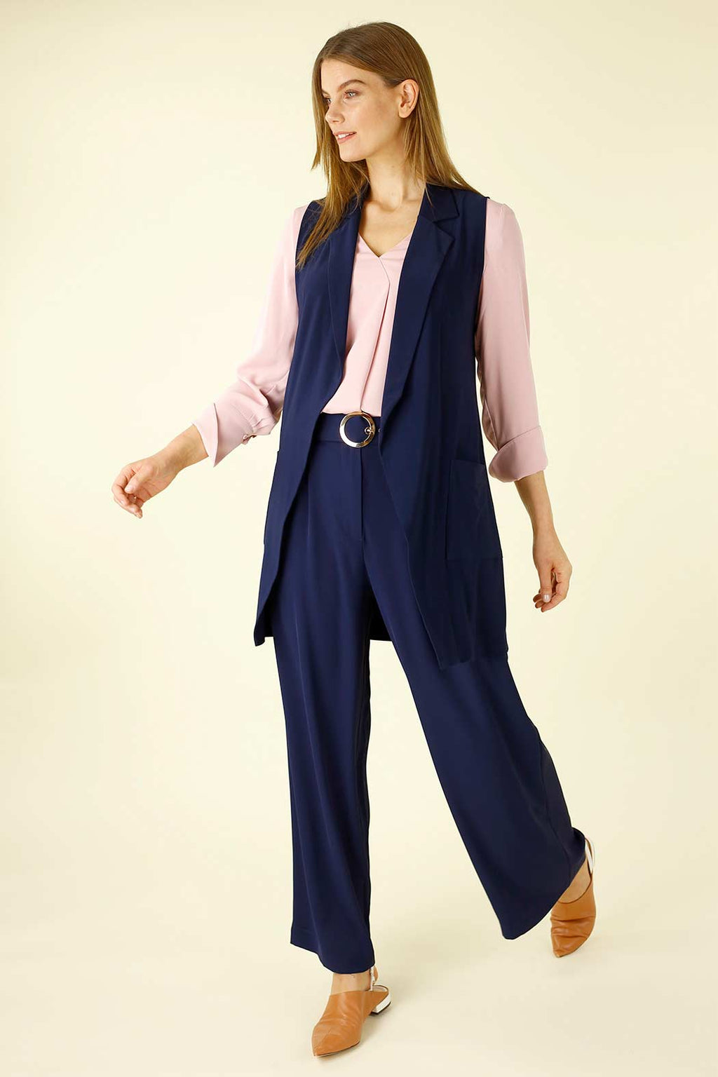 Navy Jersey Pocket Vest - SALE