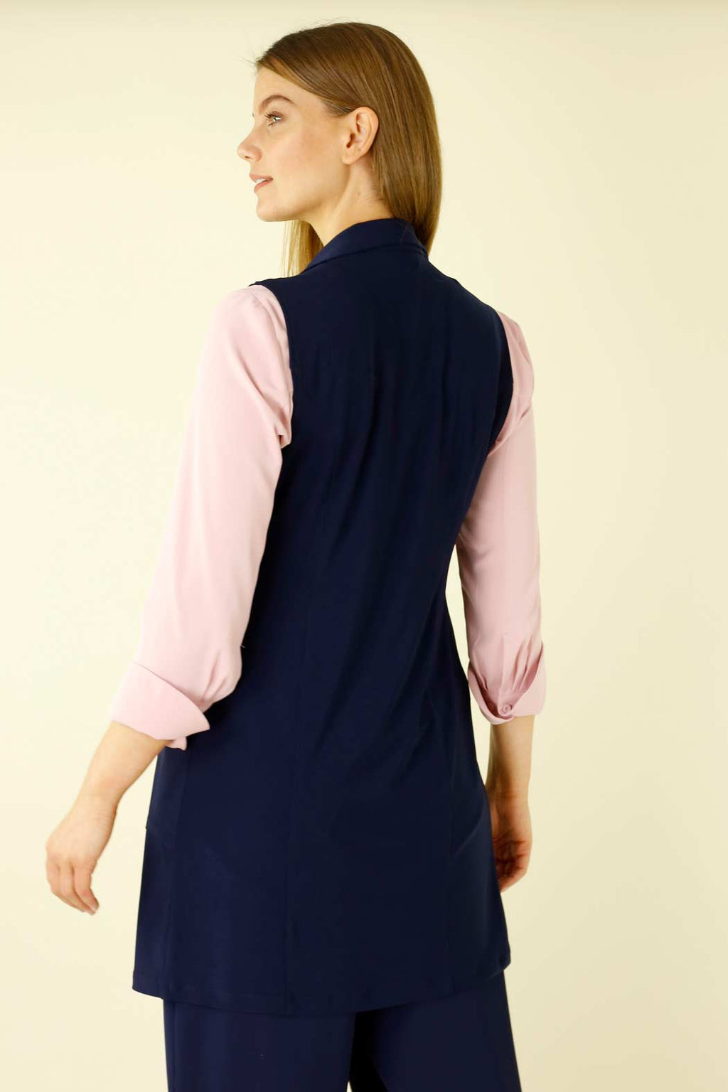 Navy Jersey Pocket Vest - SALE