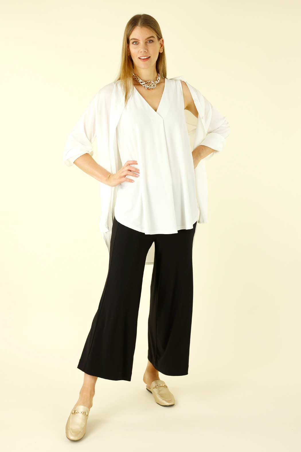 Black Jersey Wide Pant - SALE