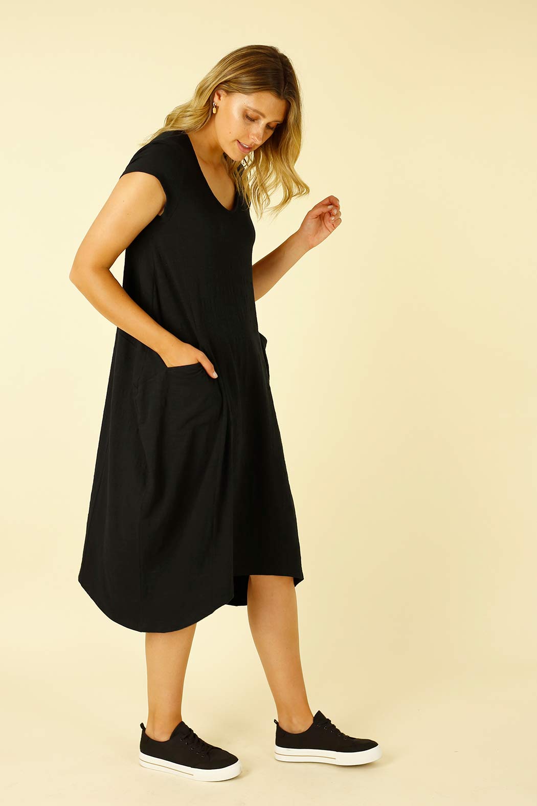 Black Drift Cap Emily Dress - SALE