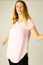 Pink Soft Touch Cowl Tee