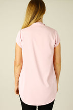 Pink Soft Touch Cowl Tee