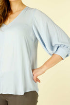 Light Blue Silky Tokyo Top - SALE